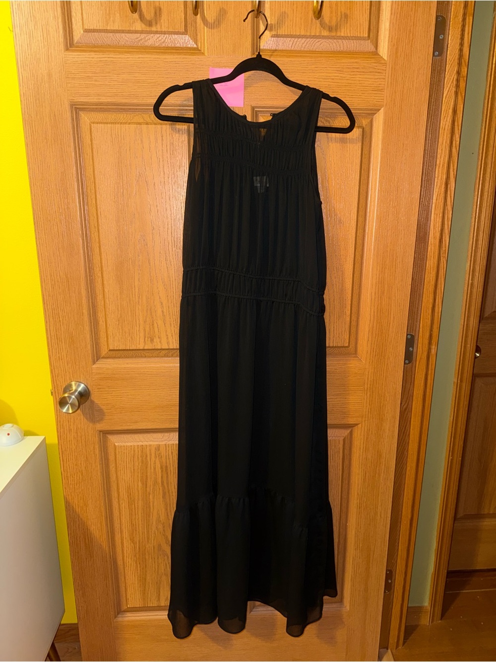 a new day Black Sleeveless Tiered Maxi Dress